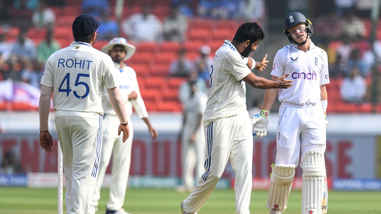 Jasprit Bumrah reprimanded for physical contact with Ollie Pope in Hyderabad