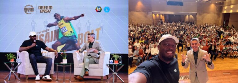 The Fastest Man on Earth, Usain Bolt, Joins Sujay Jairaj for a Fireside Chat at Jamnabai Narsee Campus, Host of DreamSetGo's Dream Dash Finale