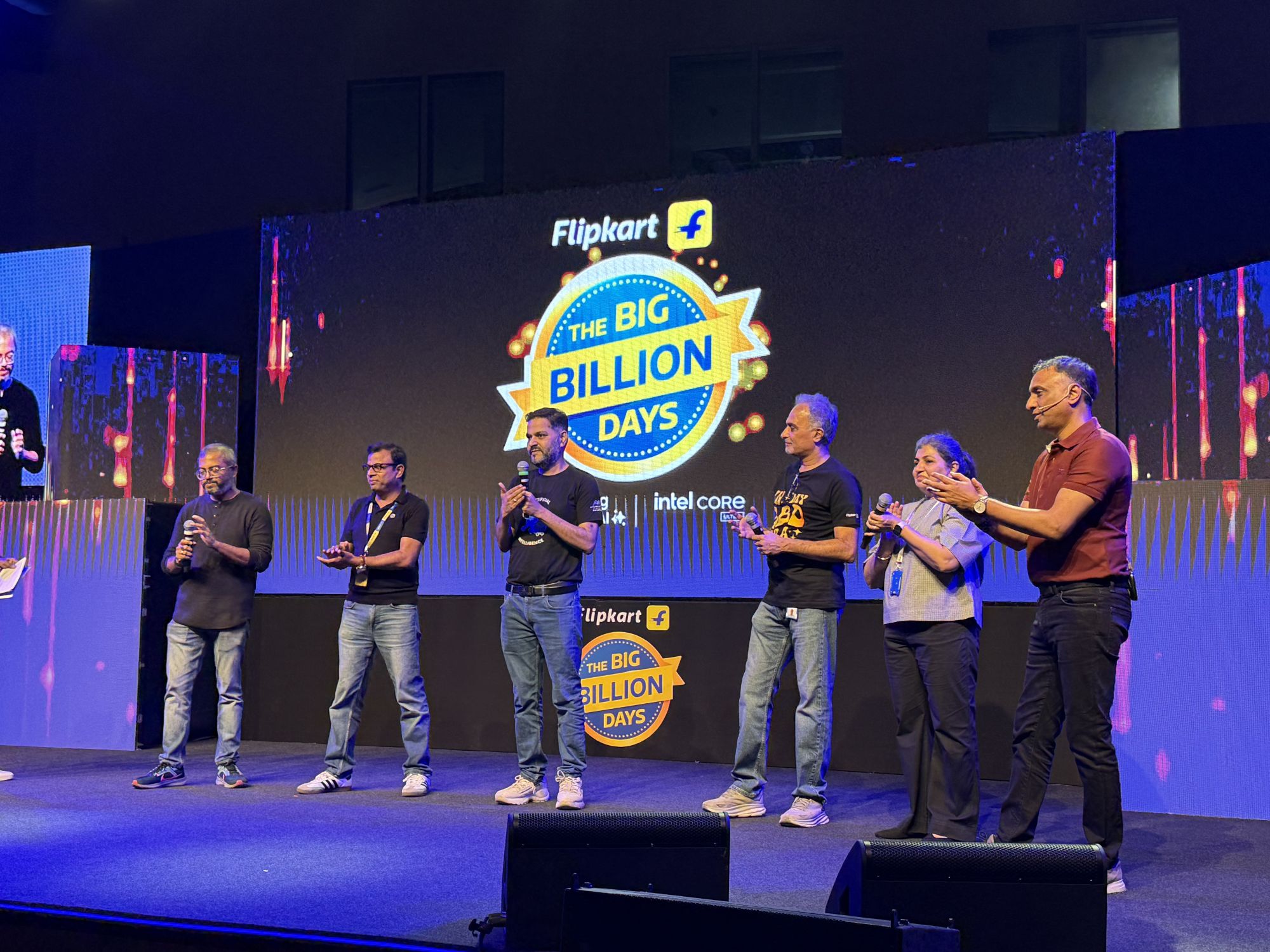 Flipkart leaders gather on stage to kick off TBBD 2025 festivities with thousands of employees in Bangalore