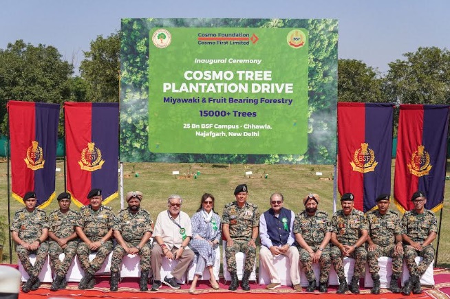 Cosmo Foundation and Border Security Force (BSF) Join Hands in Expanding Delhi's Green Cover with a 15,000 - Miywaki & Fruit Bearing Forestry