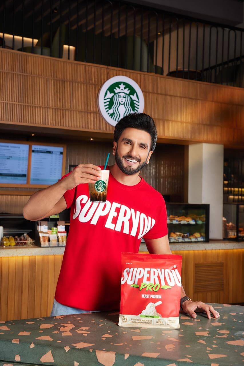 SUPERYOU’S CO-FOUNDER RANVEER SINGH UNVEILS THE SIGNATURE PROTEIN COFFEE WITH TATA STARBUCKS
