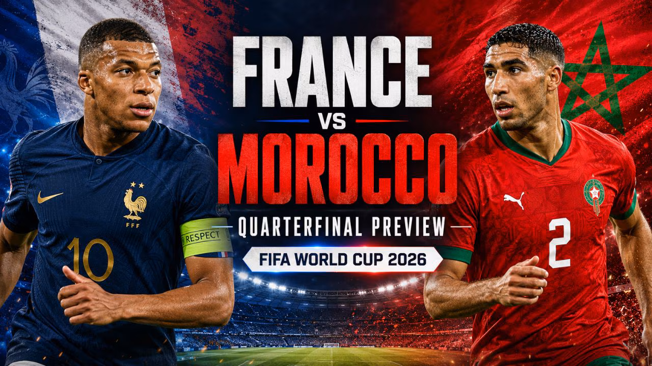 FIFA World Cup 2026 Quarterfinals, ⁠France vs Morocco Live Streaming Info: Kylian Mbappe’s side eye another semifinal berth